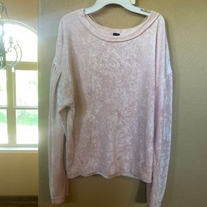 Free people long sleeve velvet shirt